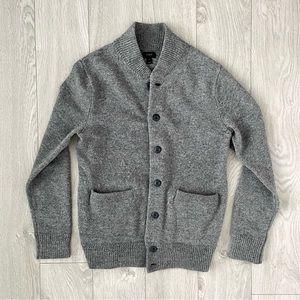 J.Crew Lambswool Bomber Cardigan Sweater-Jacket